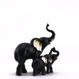 KT1017 BLACK ELEPHANT COUPLE FIGURINE