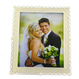 KC9938  WHITE  FRAME WITH HEARTS PEARL