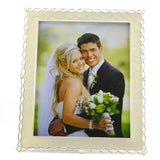 KC9938  WHITE  FRAME WITH HEARTS PEARL