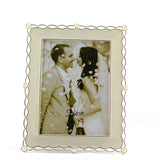 KC9935  WHITE FRAME WITH HEARTS PEARL