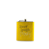 YK23 STAINLESS STEEL FLASK " LIVE LAUGH PARTY "