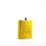 YK23 STAINLESS STEEL FLASK " LIVE LAUGH PARTY "