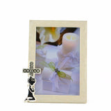 SE153G  PRAYING GIRL FRAME WITH CROSS ICON