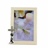 SE153G  PRAYING GIRL FRAME WITH CROSS ICON