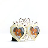 SE1178  WHITE  DOUBLE HEARTS FRAME