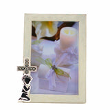 SE153B  PRAYING BOY FRAME WITH CROSS ICON