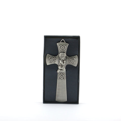 BC182B CROSS WITH PRAYING BOY ICON