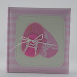 KD2471PK  PINK ALBUM WITH " BABY SHOES & LACE RIBBON "