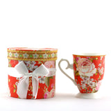 BV104M PORCELAIN TALL MUG " ROSE FLOWERS "