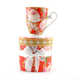 BV104M PORCELAIN TALL MUG " ROSE FLOWERS "