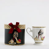 BV471M PORCELAIN TALL MUG " LEOPARD HEEL SHOE "