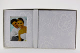 SPM02S  WHITE LACE WEDDING ALBUM & FRAME GIFT SET