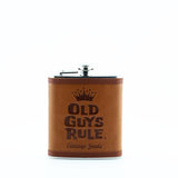 YK32 STAINLESS STEEL FLASK  " OLD GUYS RULE "