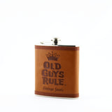 YK32 STAINLESS STEEL FLASK  " OLD GUYS RULE "