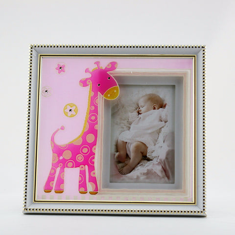 WSN916PK  PINK GIRAFFE BABY FRAME