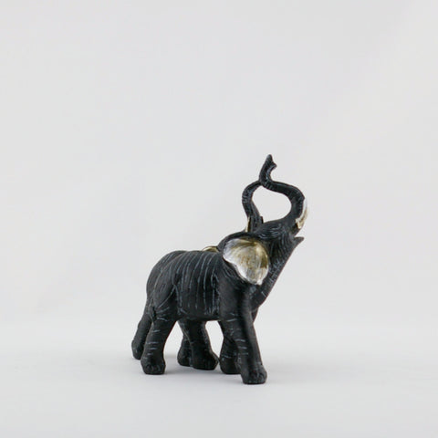 KT1012 BLACK SMALL ELEPHANT COUPLE FIGURINE