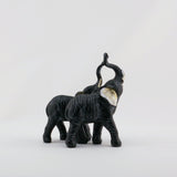 KT1012 BLACK SMALL ELEPHANT COUPLE FIGURINE