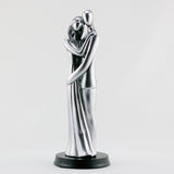 CP482A  ANTIQUE SILVER COUPLE EMBRACING FIGURINE