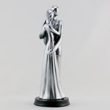 CP482A  ANTIQUE SILVER COUPLE EMBRACING FIGURINE