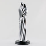 CP482A  ANTIQUE SILVER COUPLE EMBRACING FIGURINE