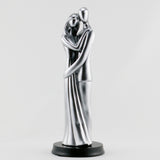 CP482A  ANTIQUE SILVER COUPLE EMBRACING FIGURINE