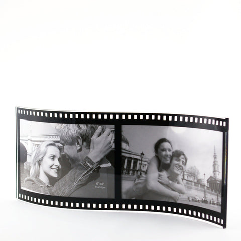 H21364  DOUBLE BLACK FILM  " S " SHAPED PICTURE FRAME