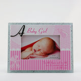 MT448GL  GLASS APPLIQUÉ FRAME " A Baby Girl "