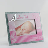 MT448GL  GLASS APPLIQUÉ FRAME " A Baby Girl "