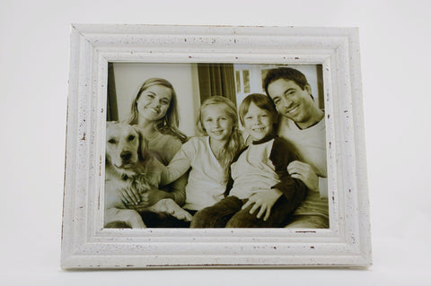 AHF7238  WHITE DISTRESSED FRAME