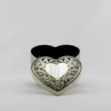 WJ40   SILVER HEART JEWELLERY / TRINKET BOX