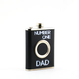 GIF125 BLACK FLASK " NUMBER ONE DAD "