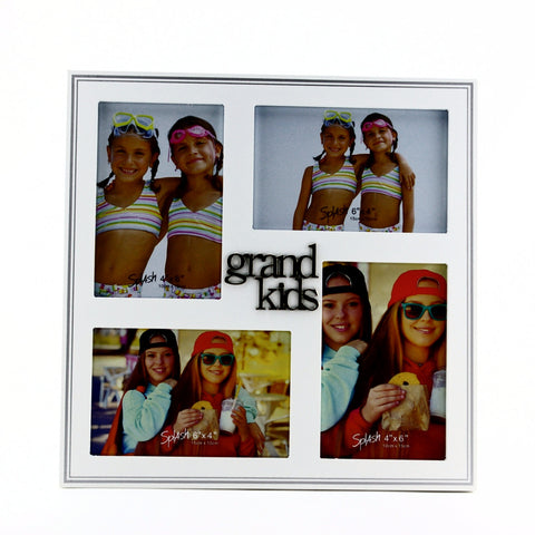 SW469GS  WHITE COLLAGE FRAME  " GRANDKIDS "