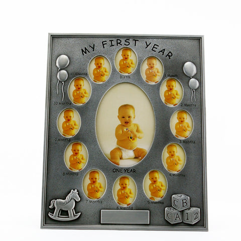 Z3356  BABY'S " MY FIRST YEAR" COLLAGE FRAME