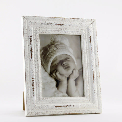 AHF7235  WHITE DISTRESSED FRAME